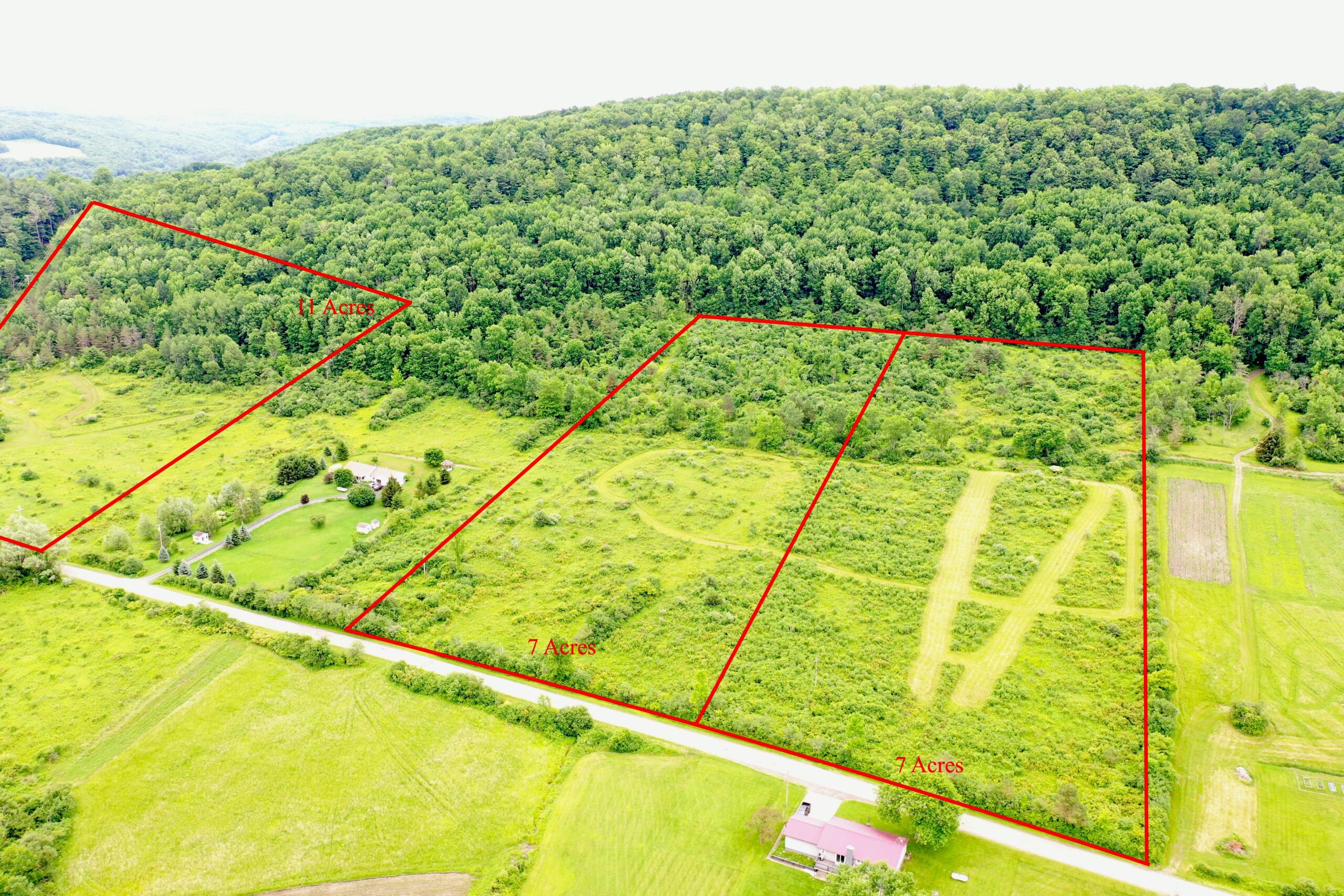 11 acres Building Lot with Barn in Cuba NY 9745 W. Main Road NY