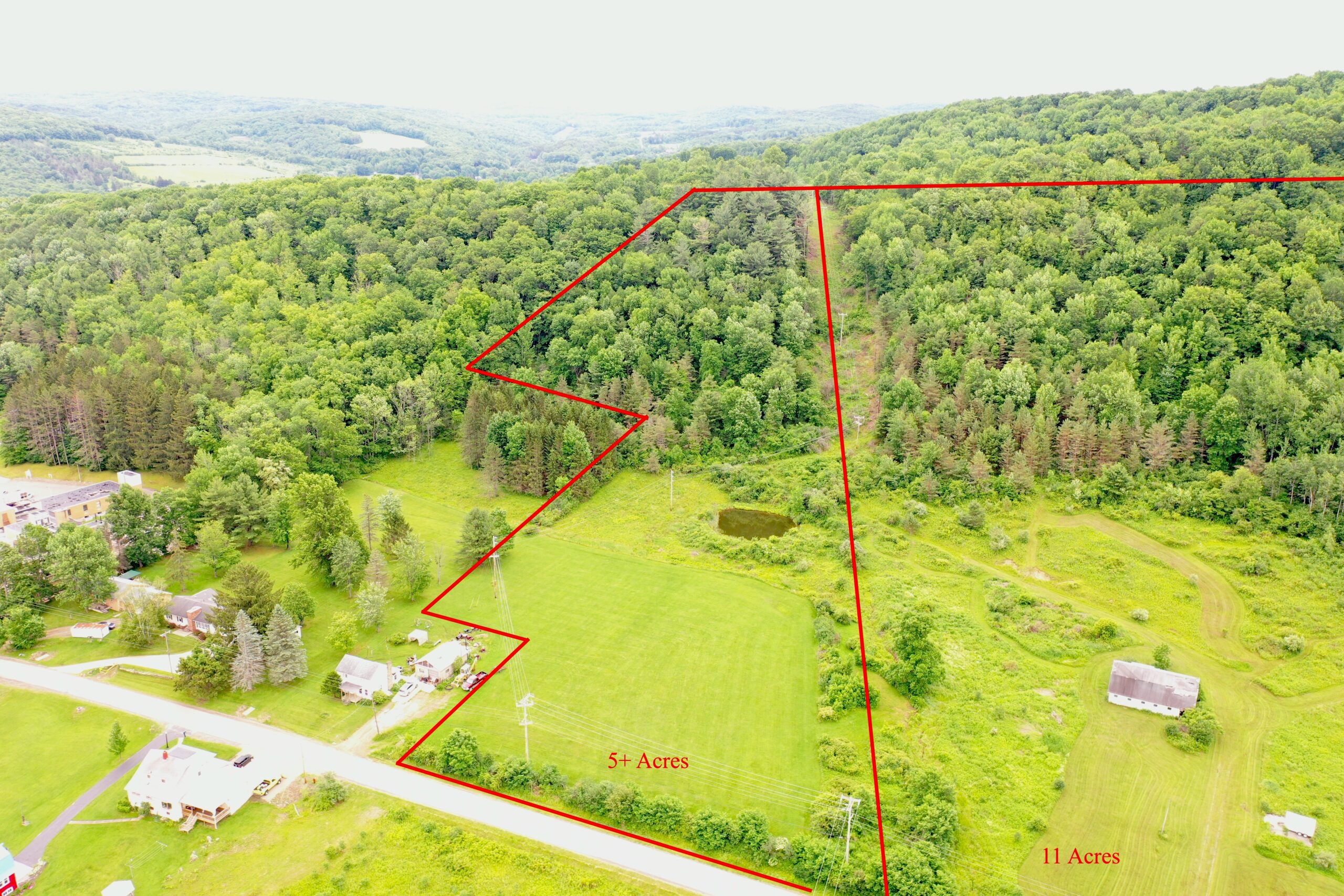 11 acres Building Lot with Barn in Cuba NY 9745 W. Main Road NY