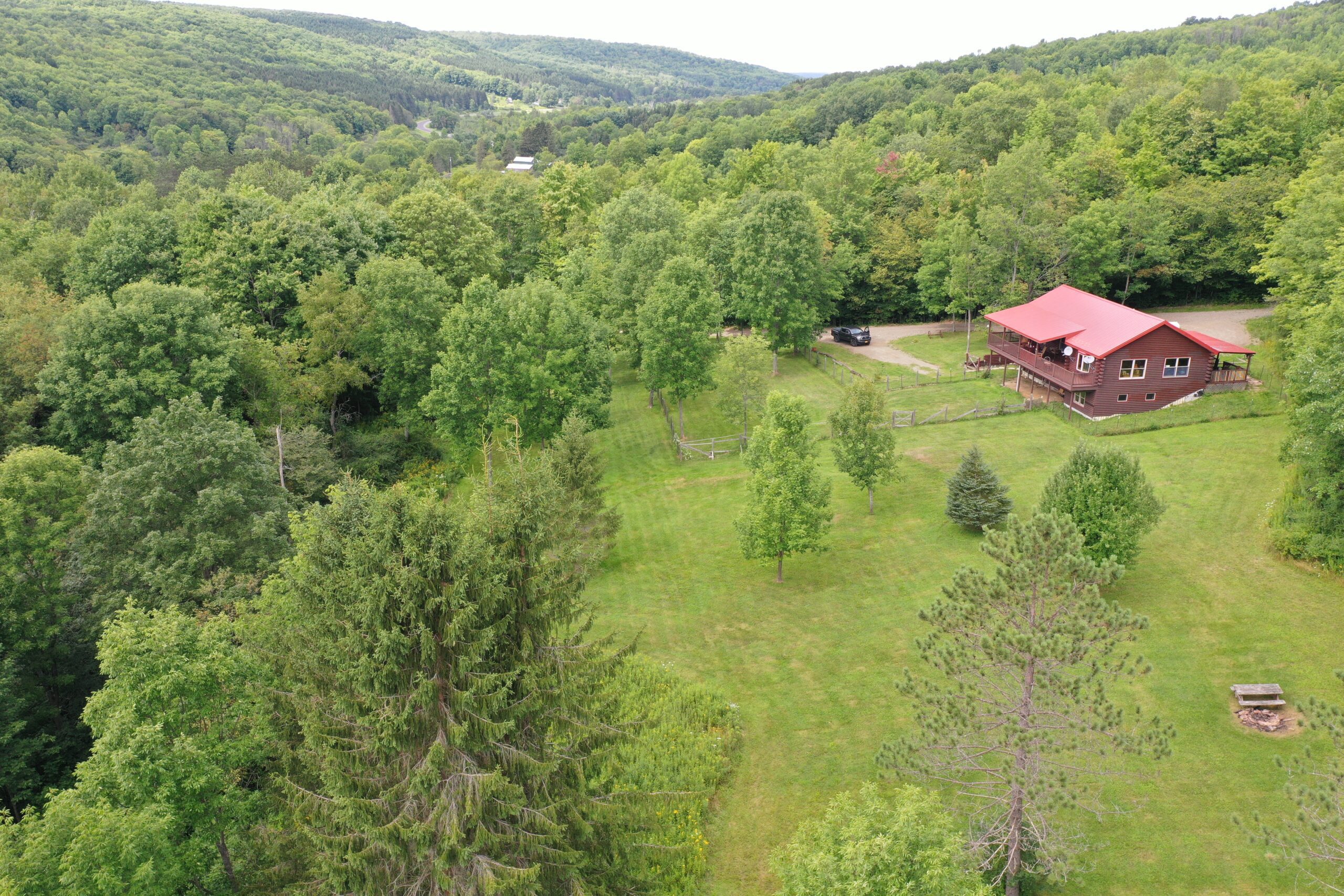 Log Home on 7 acres in Birdsall NY 8272 County Road 16 NY LandQuest